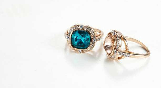 istock Pair of gemstone rings 1130026820