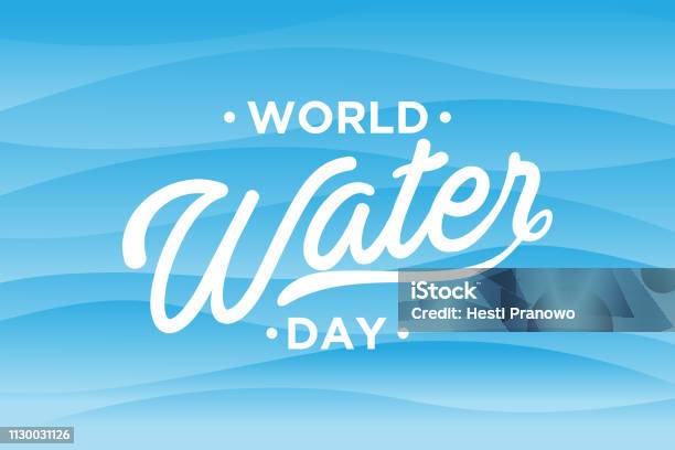 Vetores de Carta De Água Dia Mundial Sobre Fundo Abstrato Onda e mais imagens de Água
