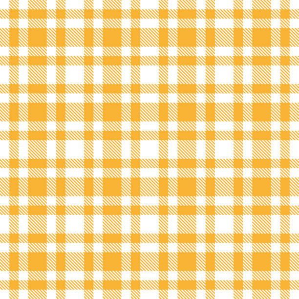 Checkered pattern yellow - endless Checkered pattern yellow - endless tablecloth illustrations stock illustrations
