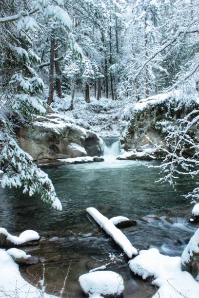 istock Snowy waterfall in Bellingham WA 1130040667