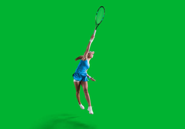 Close-up of a female tennis player holding a tennis ball