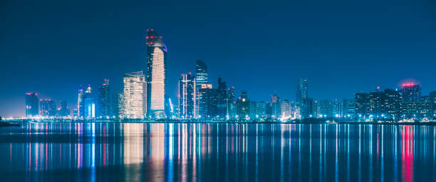 istock The Dubai skyline at night, Dubai, UAE 1130051626