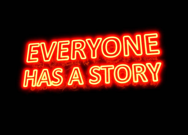 istock NEON EVERYONE HAS A STORY SIGN 1130053555