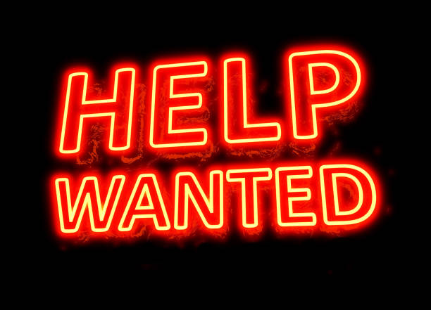 NEON HELP WANTED SIGN - NEON RECRUITMENT SIGN