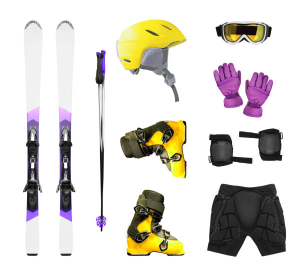 accesorios y equipos de esquí - snow gear fotografías e imágenes de stock