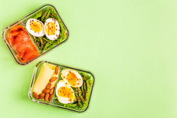 istock Healthy balanced lunch box, ketogenic diet lunch 1130056136