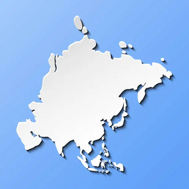 Vector illustration of Asia continent map