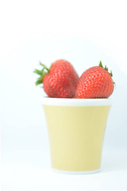 Strawberries in a Cup stock photo