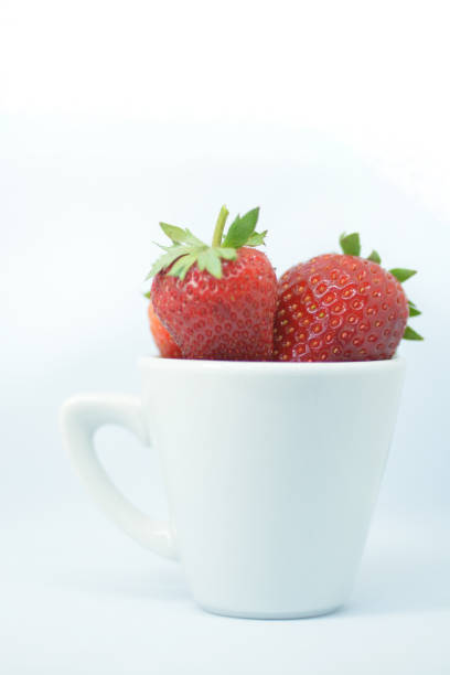 Strawberries in a Cup stock photo