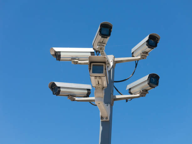 istock Image with various video surveillance cameras 1130062243