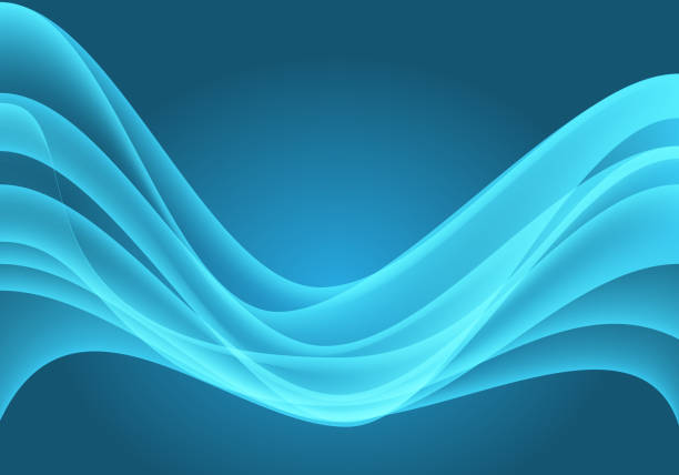 ilustrações de stock, clip art, desenhos animados e ícones de abstract blue wave curve light luxury background vector illustration. - blue streak lights