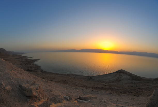 istock Sunrise on the Dead Sea shore 1130065257