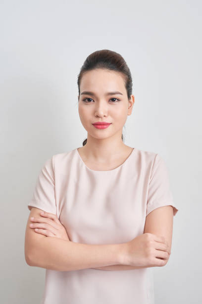 istock Confident successful smiling business woman executive with folded arms 1130068174