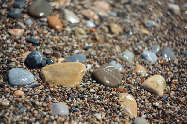 istock Pebble texture close up on the Mediterranean beach 1130069243