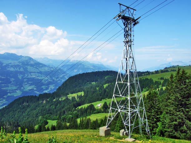 seilbahn ragnatsch-palfries ou gondelbahn palfries (alp e teleférico palfries) - overhead cable car fotos - fotografias e filmes do acervo