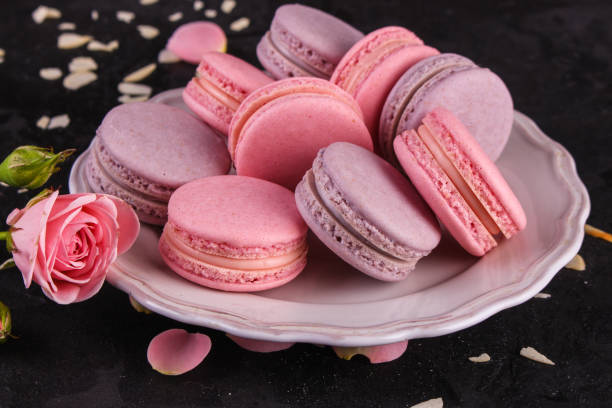 istock macaron or macaroons cookie, tasty dessert. food background 1130076777