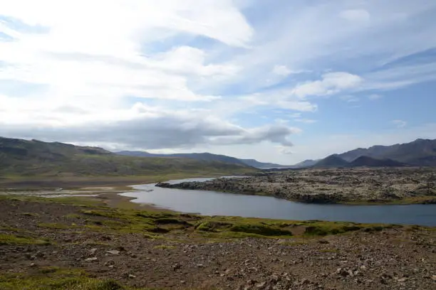 Photo of Lake at Vatnaleid, Iceland