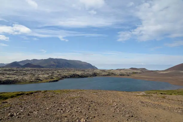 Photo of Lake at Vatnaleid, Iceland