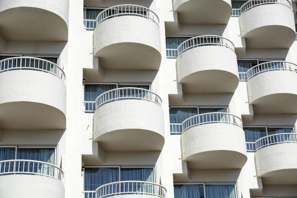 istock Balconies of a modern building . texture detail 1130083840