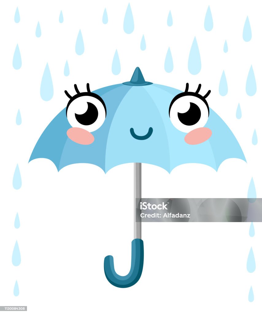 Ilustración de Mascota De Paraguas Azul Diseño De Personajes De Dibujos  Animados La Lluvia Y Paraguas Sonrientes Ilustración De Vector Plano  Aislado Sobre Fondo Blanco y más Vectores Libres de Derechos de