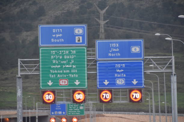istock Road sign, Israel 1130085464