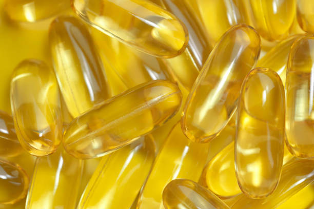 istock Soft gelatin capsules with omega-3 1130093819