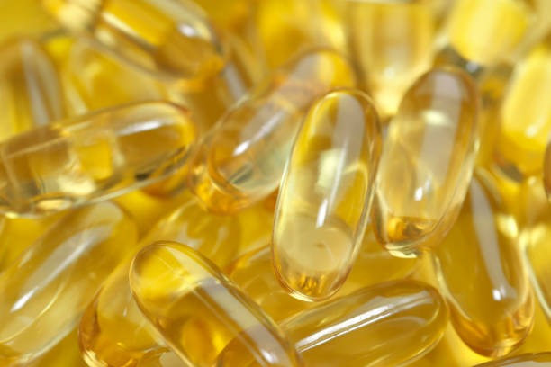 istock Soft gelatin capsules with omega-3 1130093852