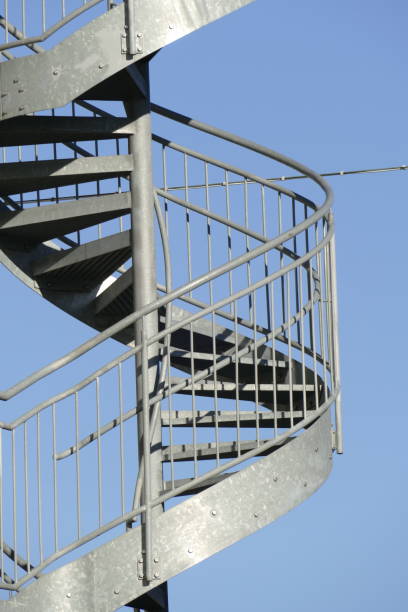 istock Stairs, external staircase made of steel 1130096866