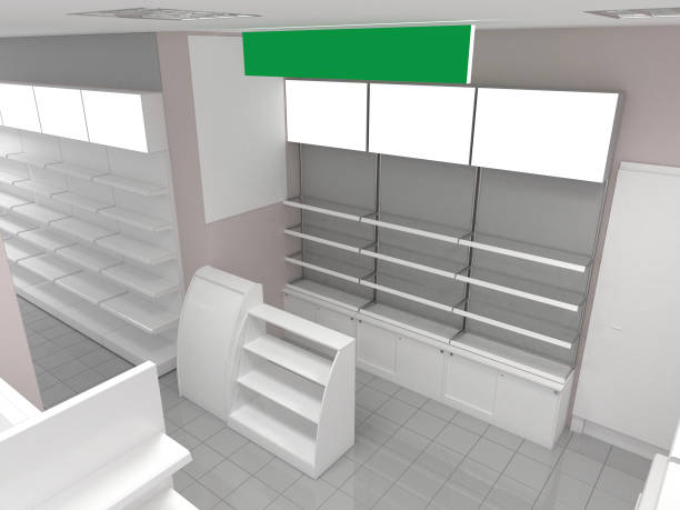 istock shop, store, shopping mall, interior visualization, 3D illustration 1130097309
