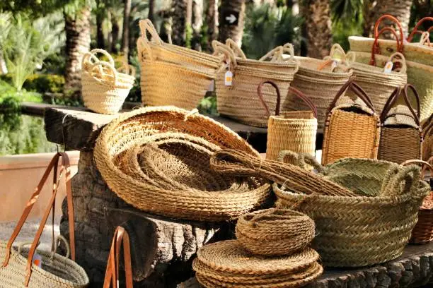 Photo of Traditional craft hemp baskets in Elche, Spain