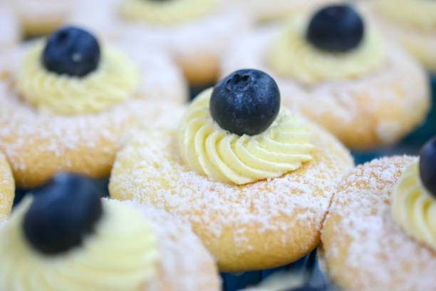istock Vanilla cheese cupcake topping with blueberry 1130104237