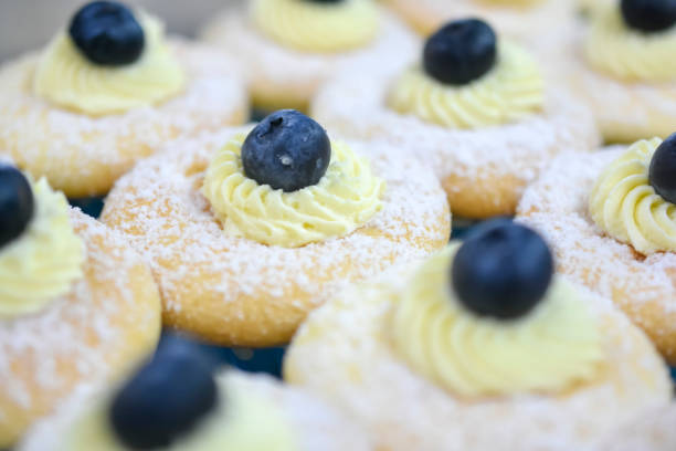 istock Vanilla cheese cupcake topping with blueberry 1130104275