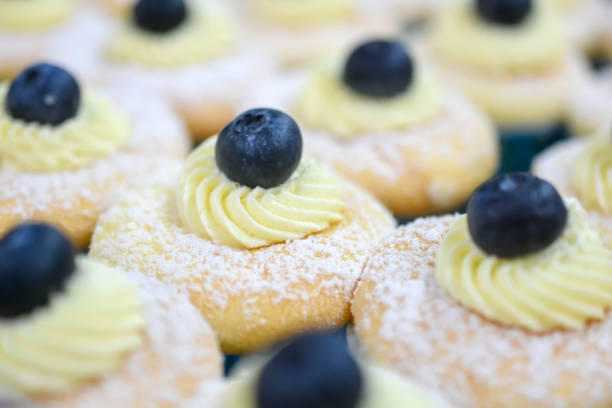istock Vanilla cheese cupcake topping with blueberry 1130104341