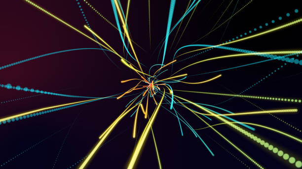 istock colorful light energy power simulation moving freely in space background, future energy and data technology of cyber programming concept 1130106273
