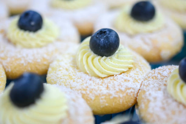 istock Vanilla cheese cupcake topping with blueberry 1130109229