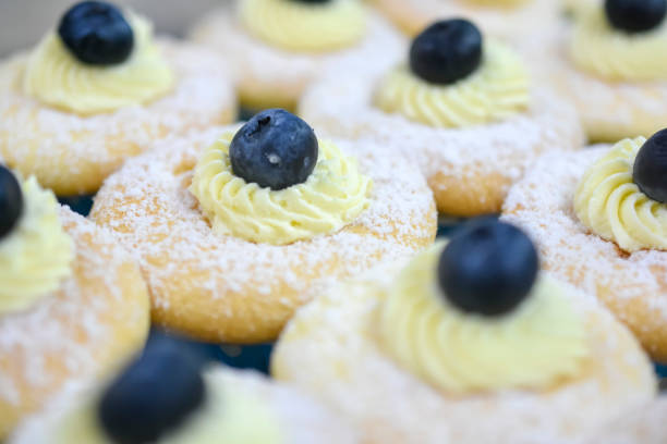 istock Vanilla cheese cupcake topping with blueberry 1130109279