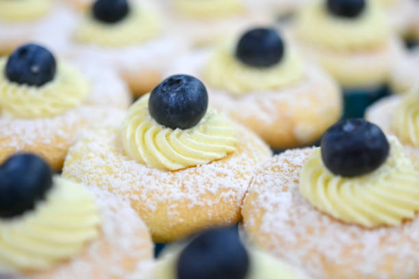 istock Vanilla cheese cupcake topping with blueberry 1130109325