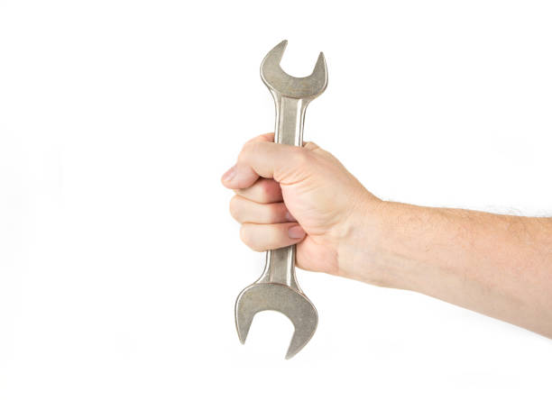 istock Wrench in the hand. Service concept 1130112302