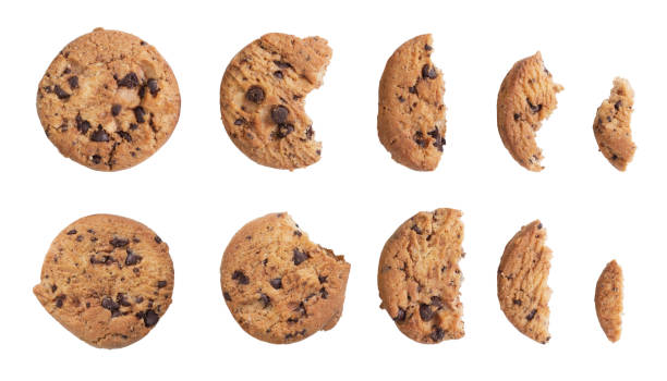 istock Homemade chocolate chip cookies isolated on white background. 1130120320