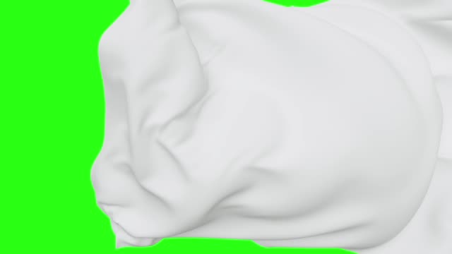 white textile flying away, isolated on green screen chroma key, wavy fashion background, unveiling, cloth falling, drapery ripples