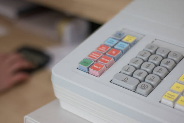 istock Cash register in a store 1130121841