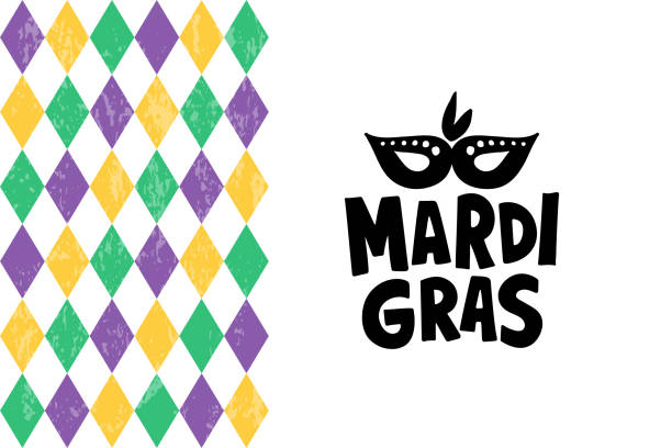 napis mardi gras - mardi gras obrazy stock illustrations