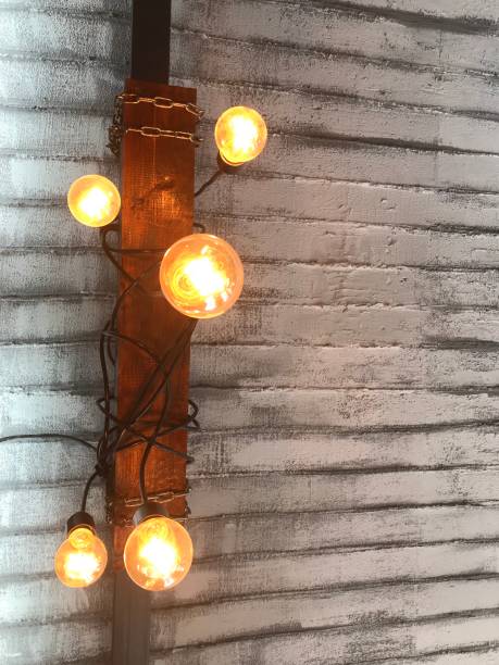 istock Wooden roof lamp 1130126575