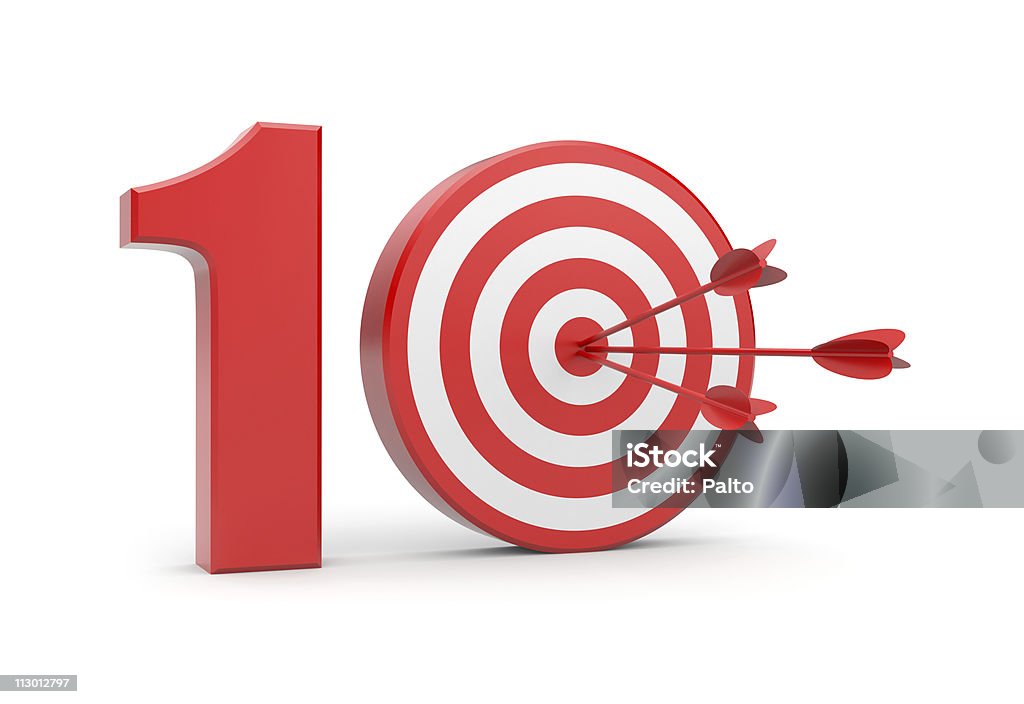 Success metaphor  Number 10 Stock Photo