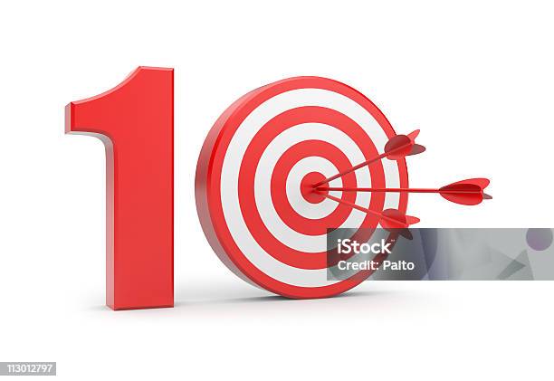 Success Metaphor Stock Photo - Download Image Now - Number 10, Perfection, Arrow - Bow and Arrow