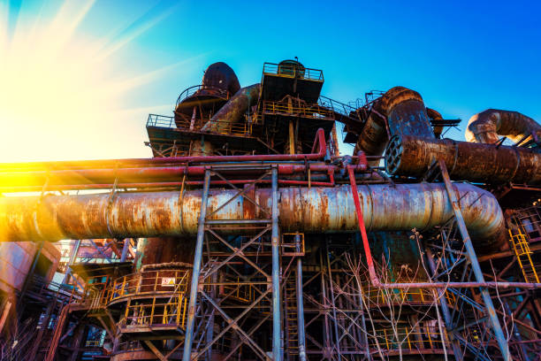 istock Abandoned factory steel structure 1130130835