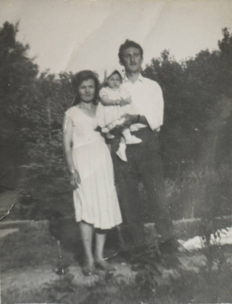 Old Picture An old, blurred family picture in 60s 20th century photos stock pictures, royalty-free photos & images