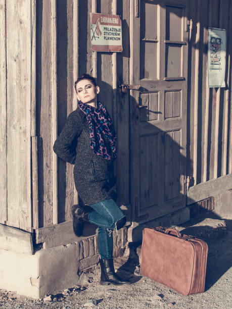 istock Nice woman at the railway station 1130134844