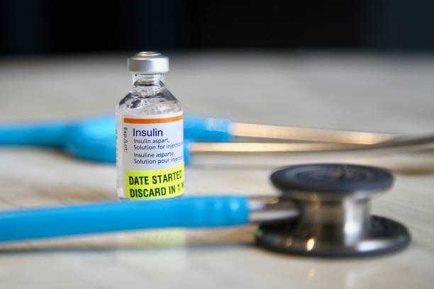 insuline asparte (action rapide) pour les patients diabétiques - insulin photos et images de collection
