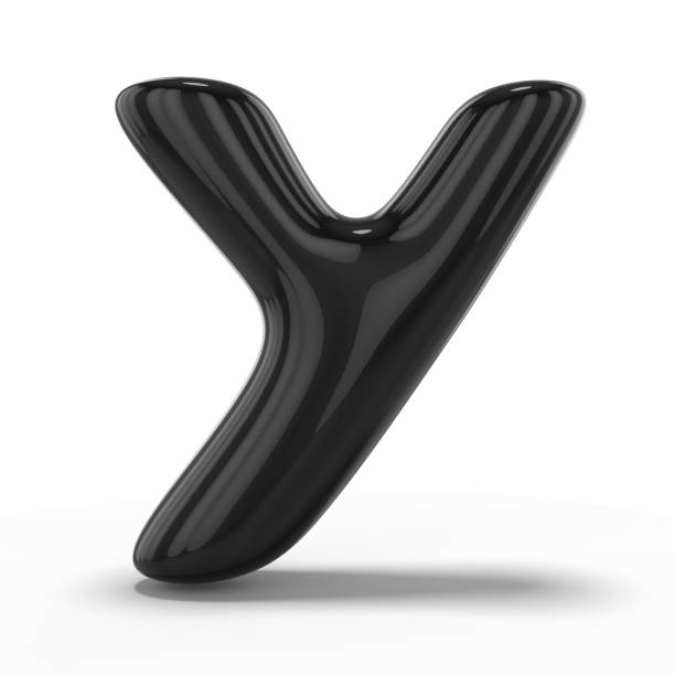 istock Letter Y made of inflatable balloon isolated on white background. 3D 1130141874